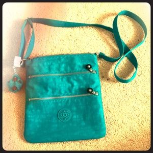 Turquoise Kipling purse